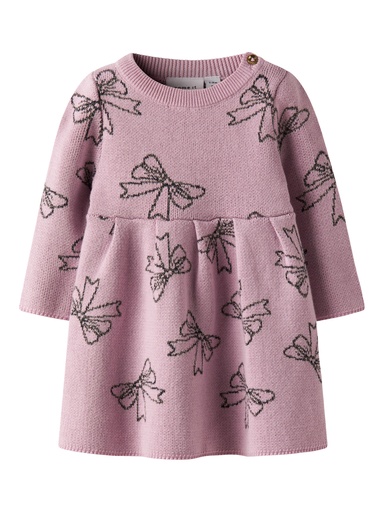 NAME IT BABY - NBF REBOWIE LS KNIT DRESS - Keepsake Lilac