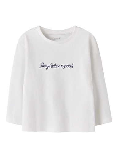 NAME IT MINI - NMF REARAJA NREG LS TOP - Bright White