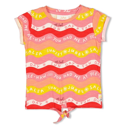 Feetje - T-shirt AOP - Salsa Sunset - Roze - 91700456