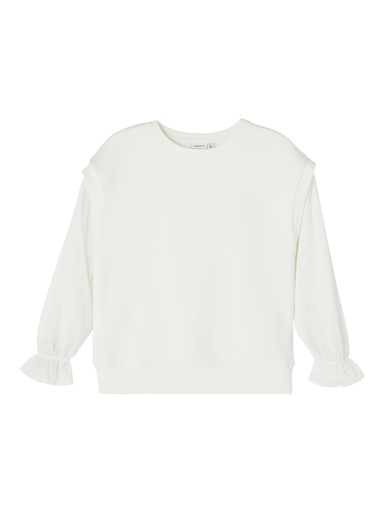 NAME IT KIDS - NKF TALENE LS SWEAT UNB - White Alyssum