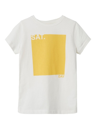 [5715212724099] NAME IT KIDS - NKF TIGNE SS TOP BOX - White Alyssum SAT