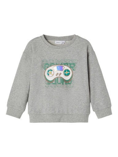 NAME IT MINI - NMM BJARKE SWEAT BOX UNB - Grey Melange