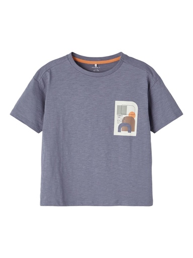 NAME IT KIDS - NKM HOFREDE SS BOXY TOP BOX - Grisaille
