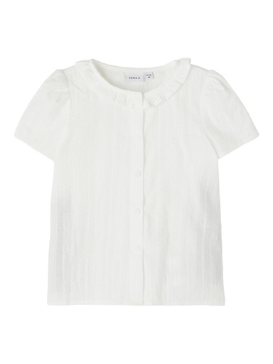 NAME IT MINI - NMF HISOL SS SHIRT - White Alyssum