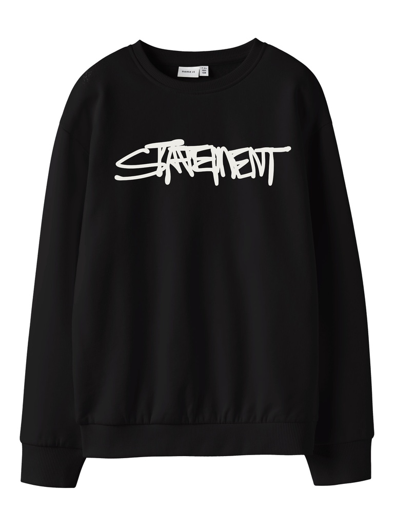 NAME IT KIDS - NKM TERO LS NREG SWEAT BRU - Black