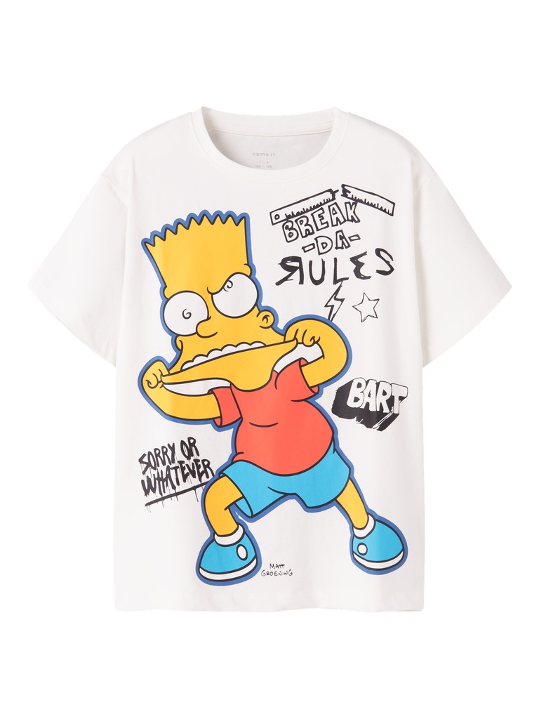 NAME IT KIDS - NKM JUDA SIMPSONS NREG SS TOP BOX BFU - Cloud Dancer