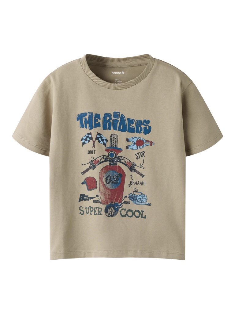 NAME IT MINI - NMM BO SS NREG TOP BOX - Vintage Khaki