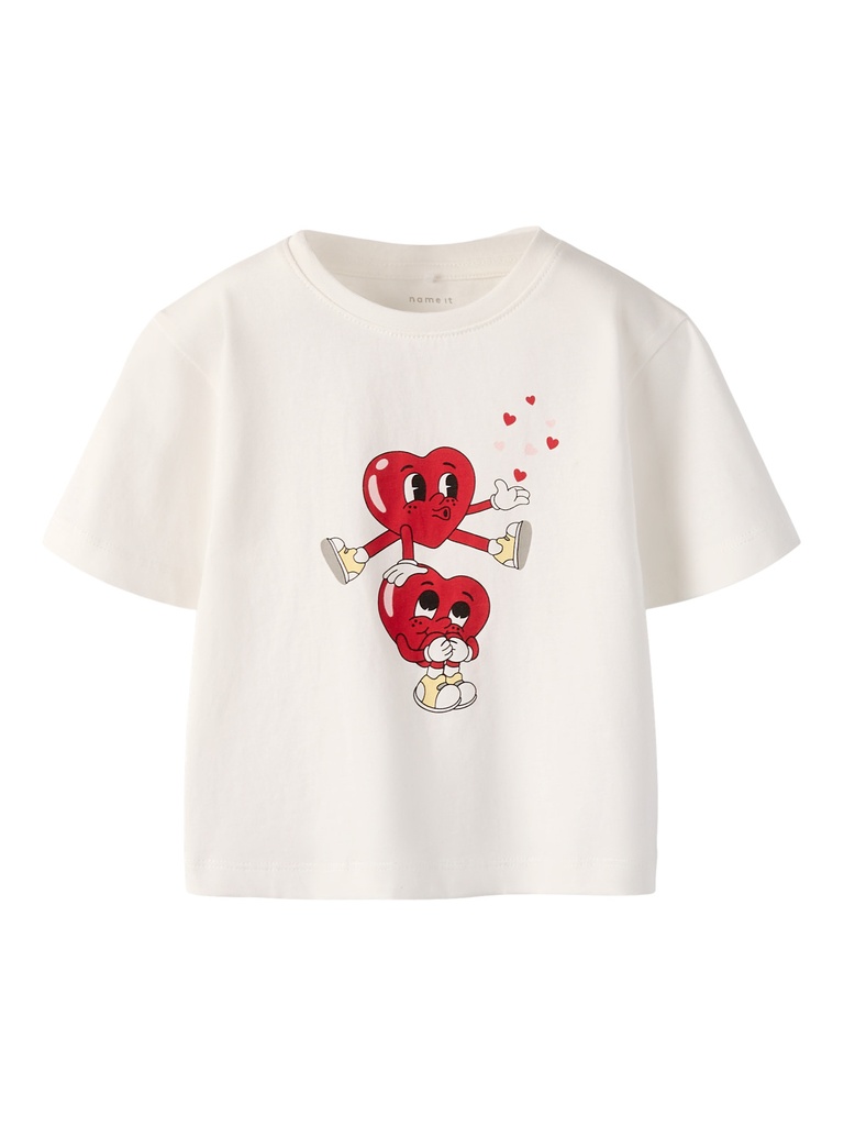 NAME IT MINI - NMF BSWET SS NREG TOP BOX - Cloud Dancer