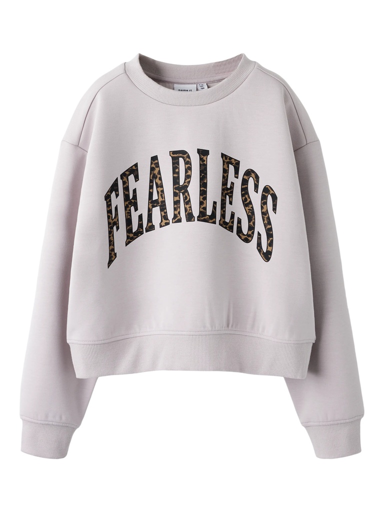 NAME IT KIDS - NKF BIMA LS RLX SHORT SWEAT UNB BOX - Lilac Marble