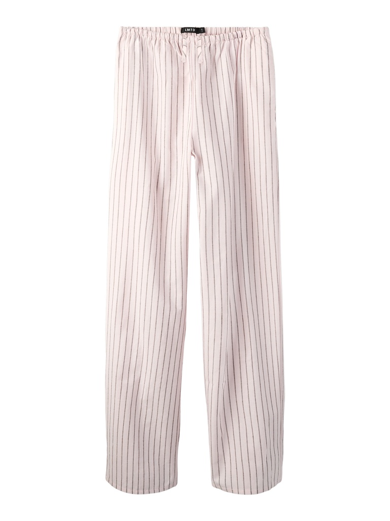 LMTD - NLF KELLE POPLIN WIDE PANT - Pink Marshmallow W. Black Coffee