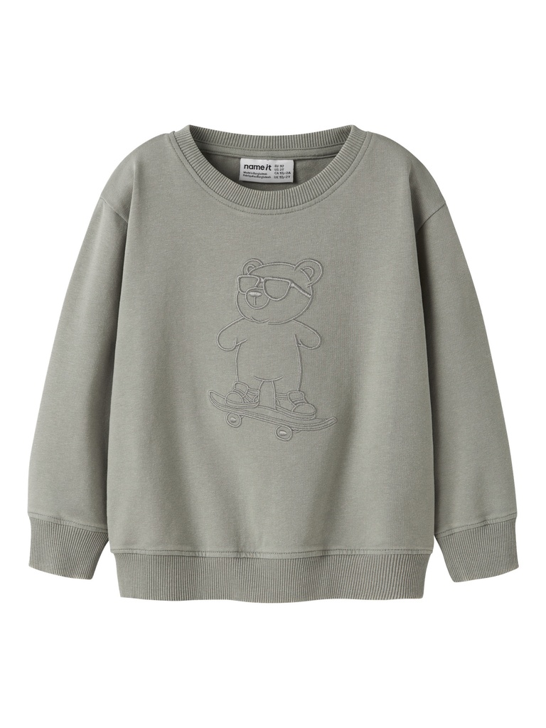 NAME IT MINI - NMM DALK LS NREG SWEAT UNB - Shadow