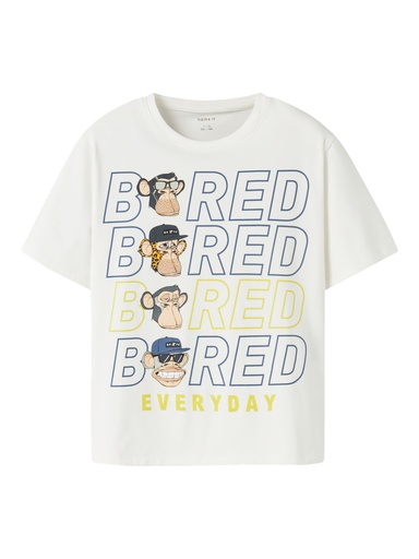 NAME IT KIDS - NKM DREY BOD SS NREG TOP BOX SKY - Cloud Dancer