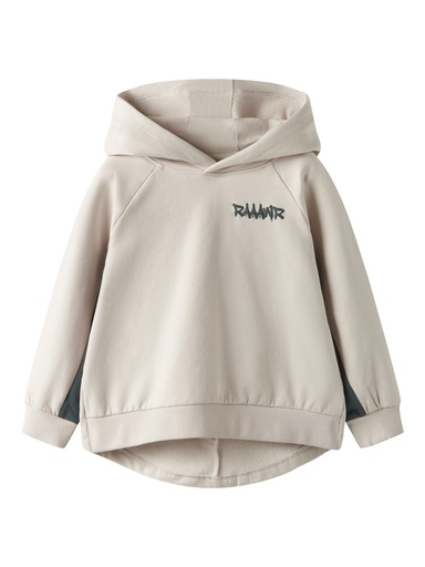 NAME IT MINI - NMM BENTU LS NREG SWEAT WH BRU - Pumice Stone