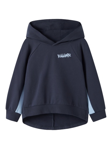 NAME IT MINI - NMM BENTU LS NREG SWEAT WH BRU - Navy Blazer