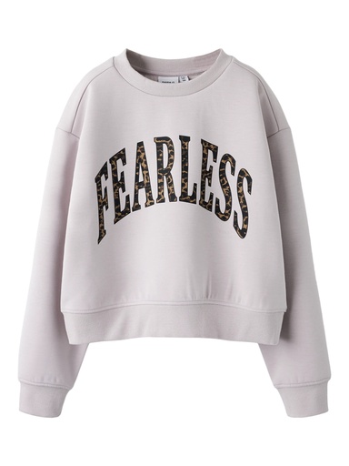 NAME IT KIDS - NKF BIMA LS RLX SHORT SWEAT UNB BOX - Lilac Marble