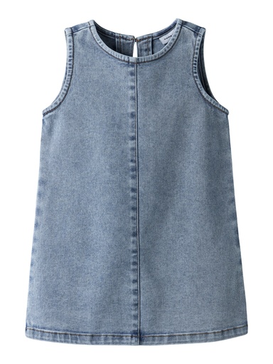 NAME IT MINI - NMF AMELIA SL DNM DRESS 2188-GY T - Medium Blue Denim
