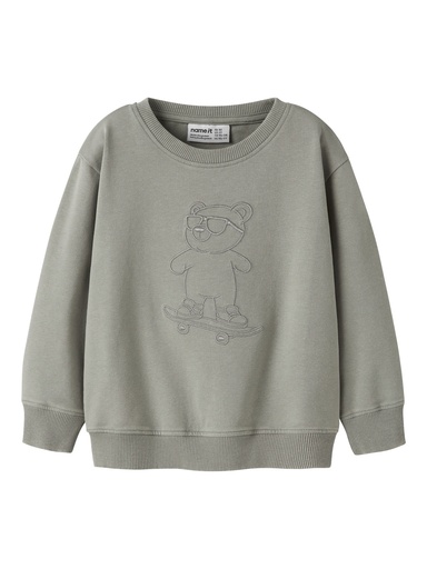NAME IT MINI - NMM DALK LS NREG SWEAT UNB - Shadow