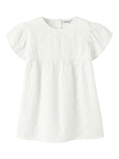 NAME IT MINI - NMF FREDERIKKE CAPSL DRESS - Cloud Dancer