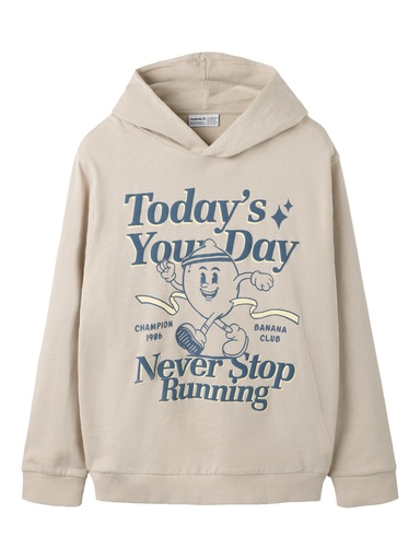 NAME IT KIDS - NKM FIKAR LS NREG SWEAT WH UNB - Chateau Gray