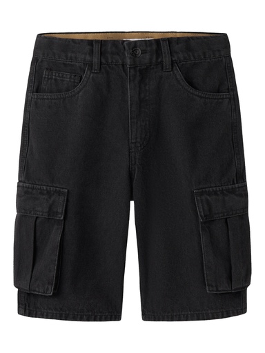 NAME IT KIDS - NKM BEN SK DNM CARGO BERMUDA 2800-IM - Black Denim