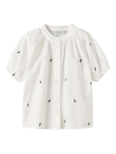 NAME IT KIDS - NKF FRETTE SS SHIRT - Cloud Dancer